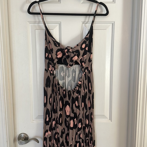 Malai Amal Leopard Print Maxi Dress small pink and brown multi-way - Picture 7 of 9
